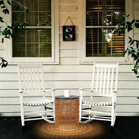 HMVPL ambient light creates a cozy outdoor atmosphere.