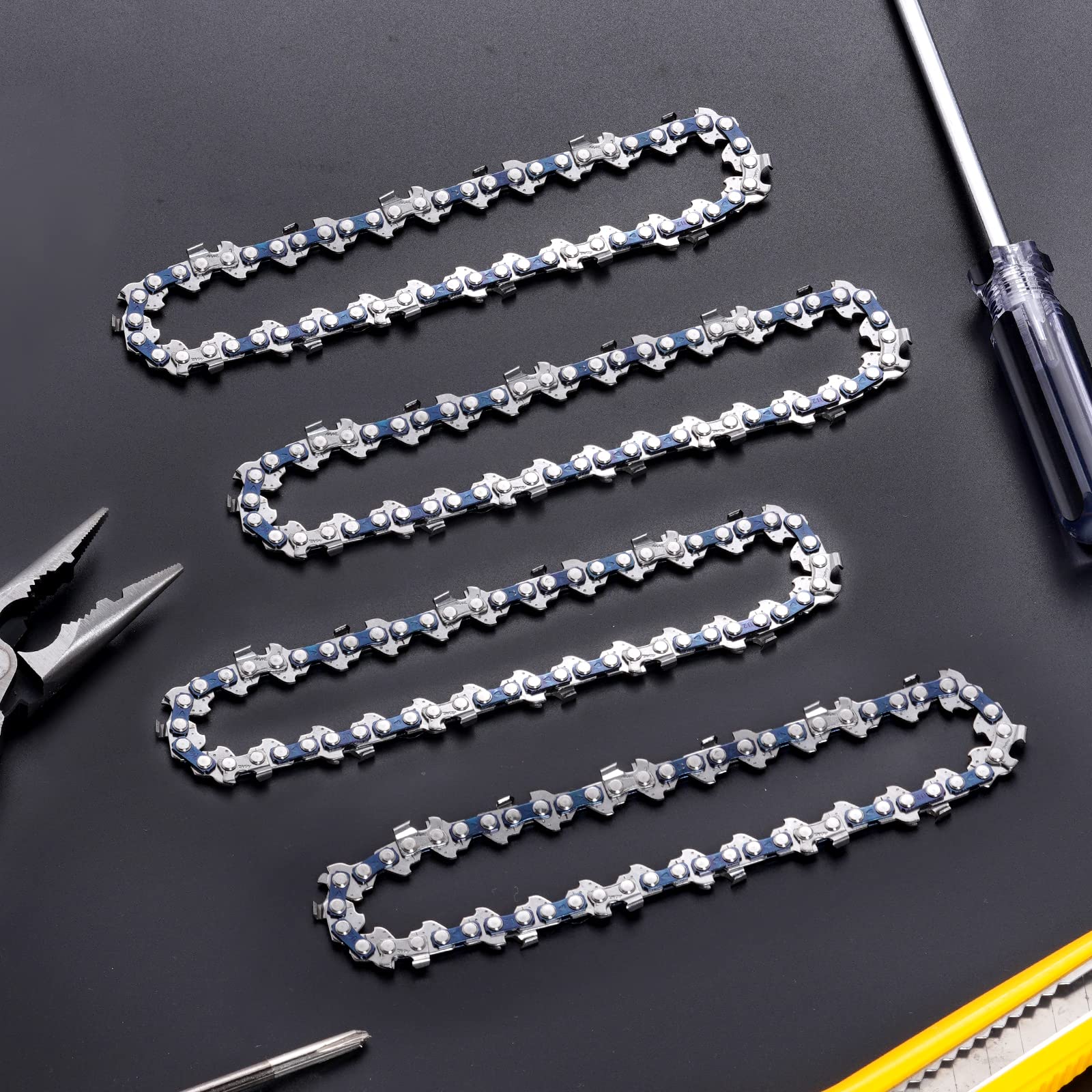 Close-up wear-resistant gear teeth on Hmxpls 4-inch blade