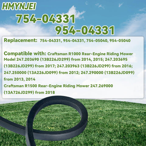 HMYNJEI riding mower compatibility highlights applicable models for efficient replacement