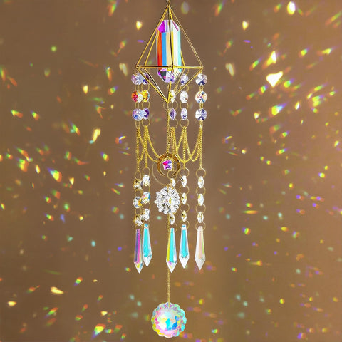 H&D Crystal Prisms Suncatcher with aurora reflections brightens windows.