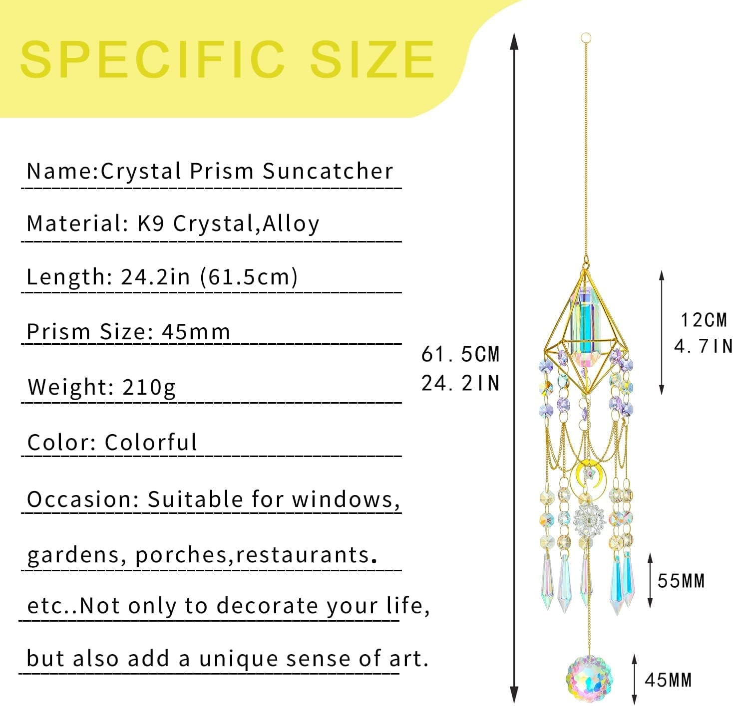 H&D Garden Decor Suncatcher brightens porches and patios with prisms.
