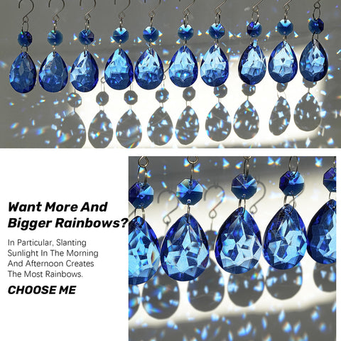 H&D Hyaline & Dora blue Bauhinia crystal suncatcher brightens rooms with color reflections