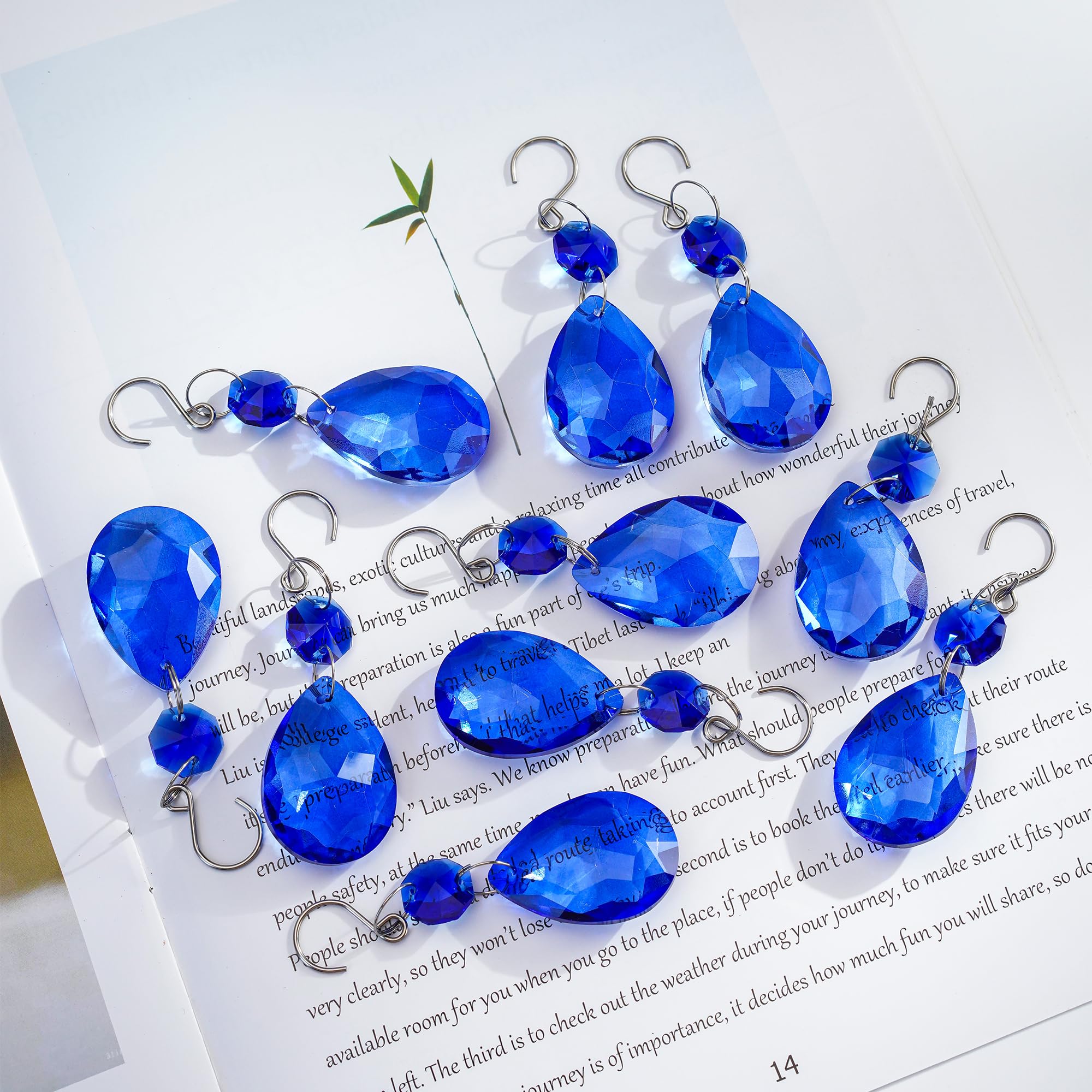 H&D Hyaline & Dora blue Bauhinia crystal suncatcher drops enhance window decor with shimmer