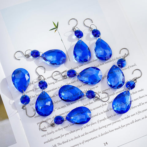 H&D Hyaline & Dora blue Bauhinia crystal suncatcher drops enhance window decor with shimmer