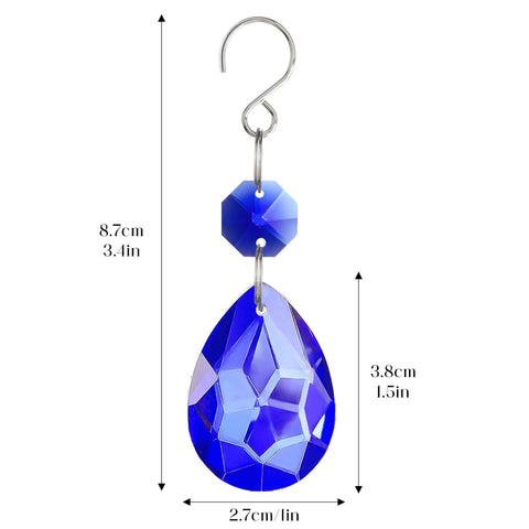 H&D Hyaline & Dora blue Bauhinia crystal beads for wedding decor and gifts