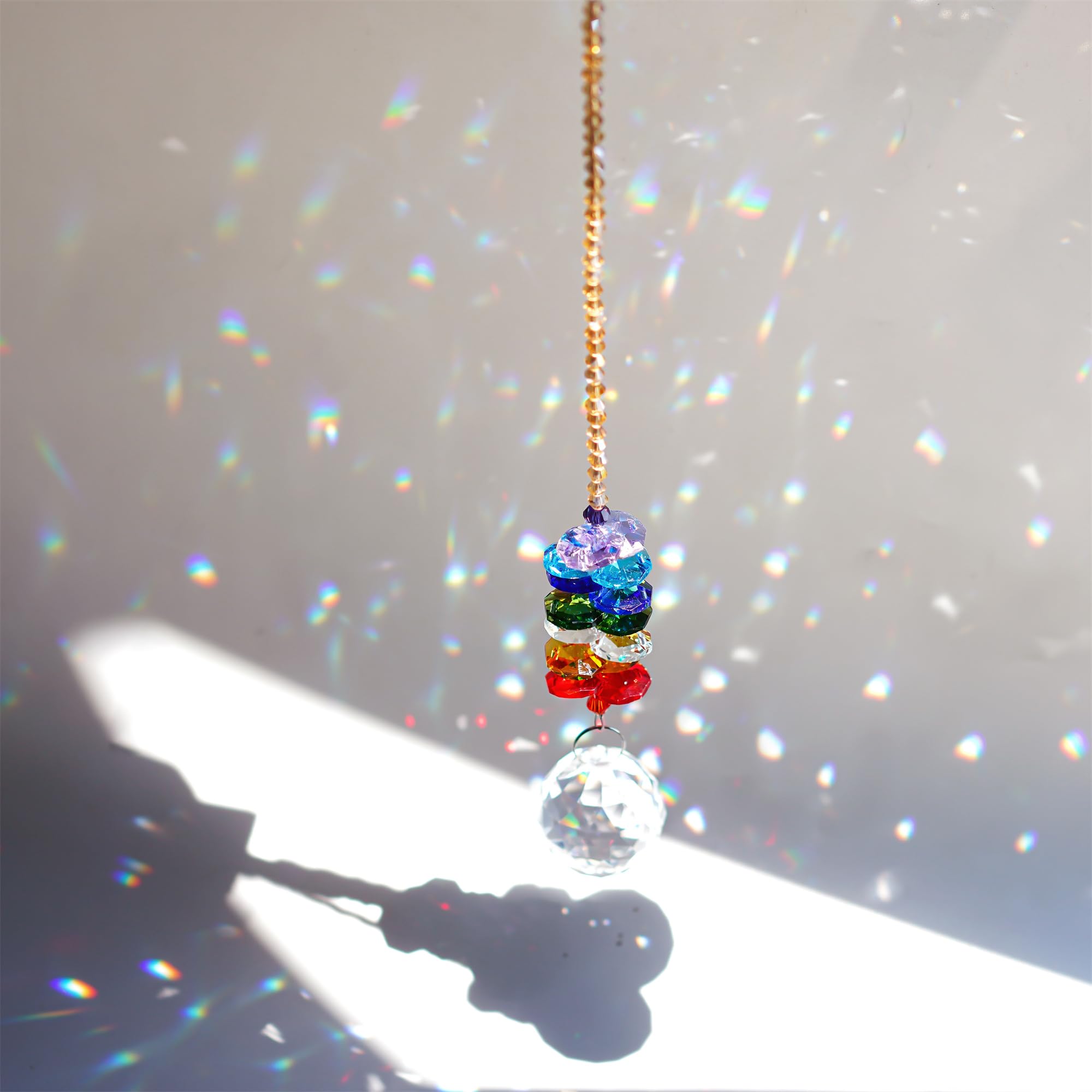 H&D Hyaline & Dora chakra light prism adds decorative glow.