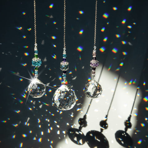 H&D HYALINE & DORA rainbow prism suncatcher creating dancing light