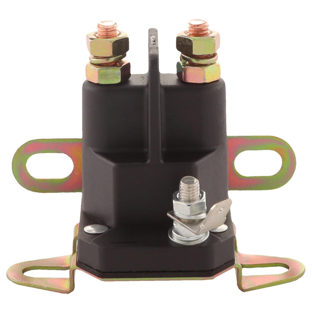 HNeekyr 12V starter solenoid on a mower for reliable ignition.