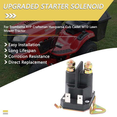 Product shot of HNeekyr 192507 starter solenoid highlighting 4-terminal design