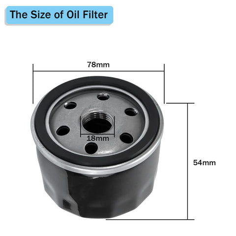 HNeekyr AM125424 oil filter side view, reliable replacement for compatible tractors
