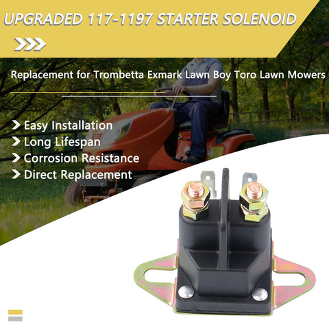 HNeekyr easy-install solenoid; quick mower maintenance.