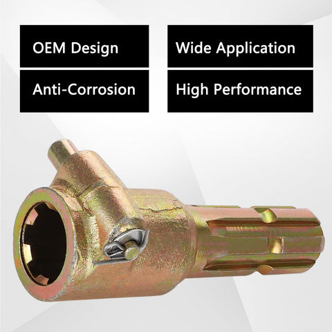 HNeekyr PTO extender close-up highlights rugged steel construction for field durability.