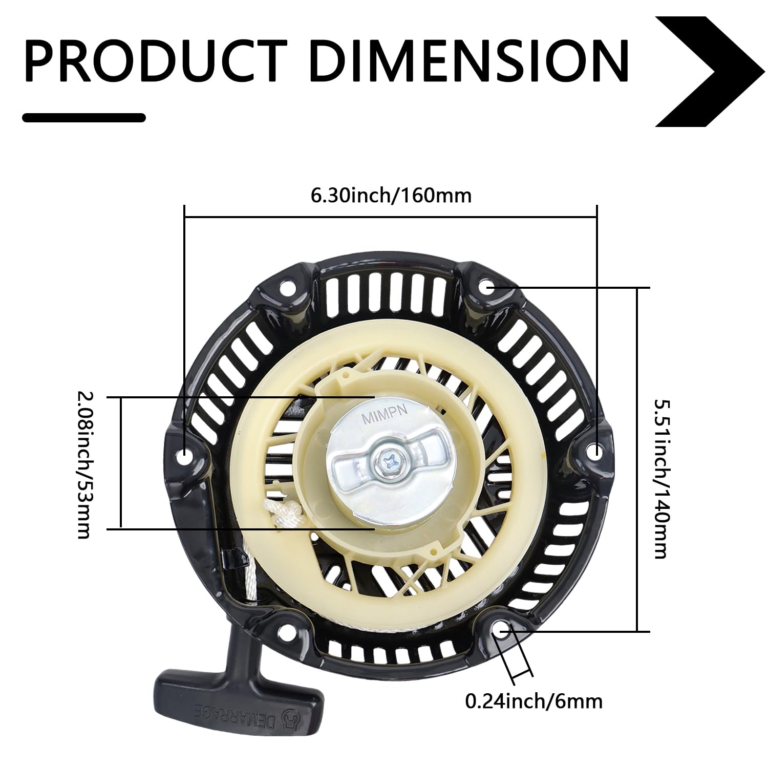 HNeekyr pull start compatible with 590607 and 797276 models enables quick ignition.