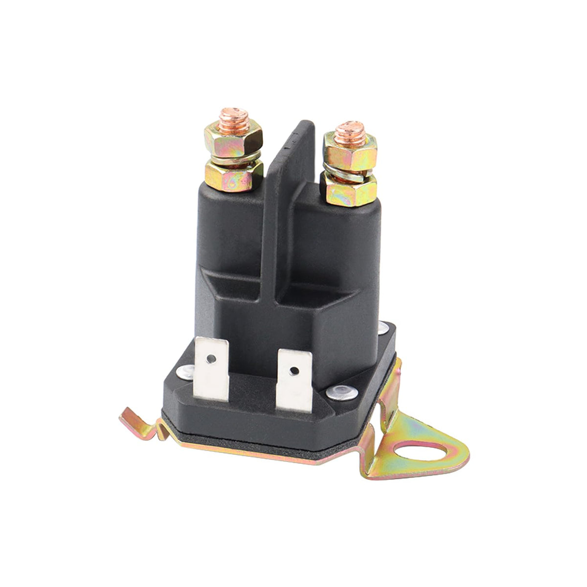 HNeekyr starter solenoid with top terminals ready for installation on riding mowers