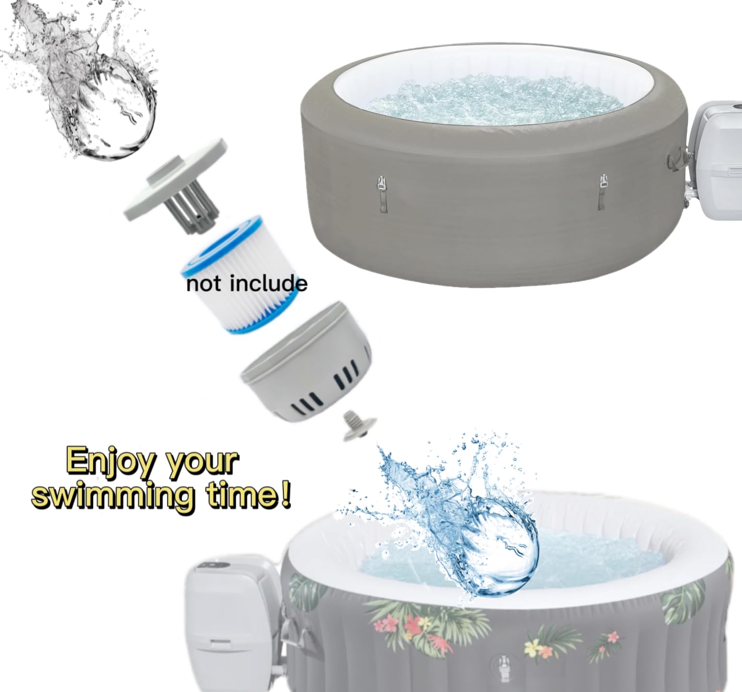 Hnemix inflatable spa housing cover compatible replacement part.