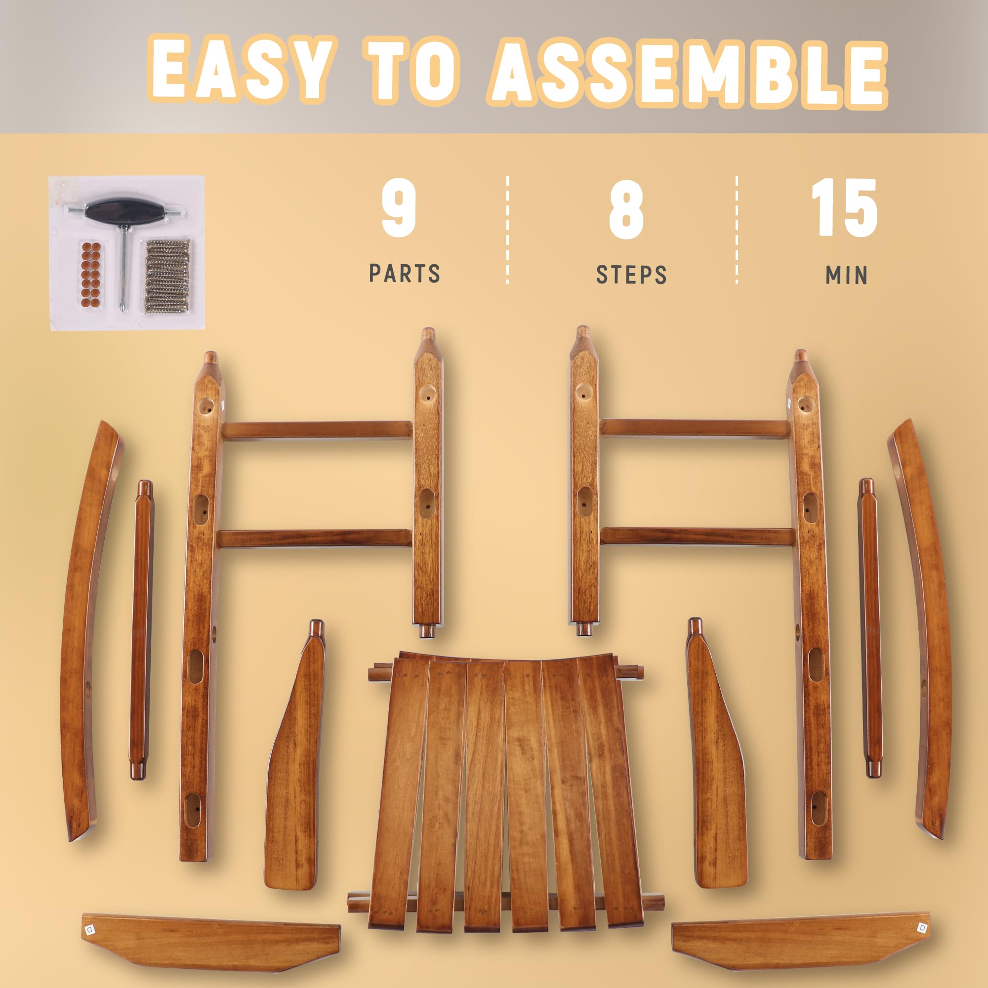 Easy left-right assembly with included tools for family setup.