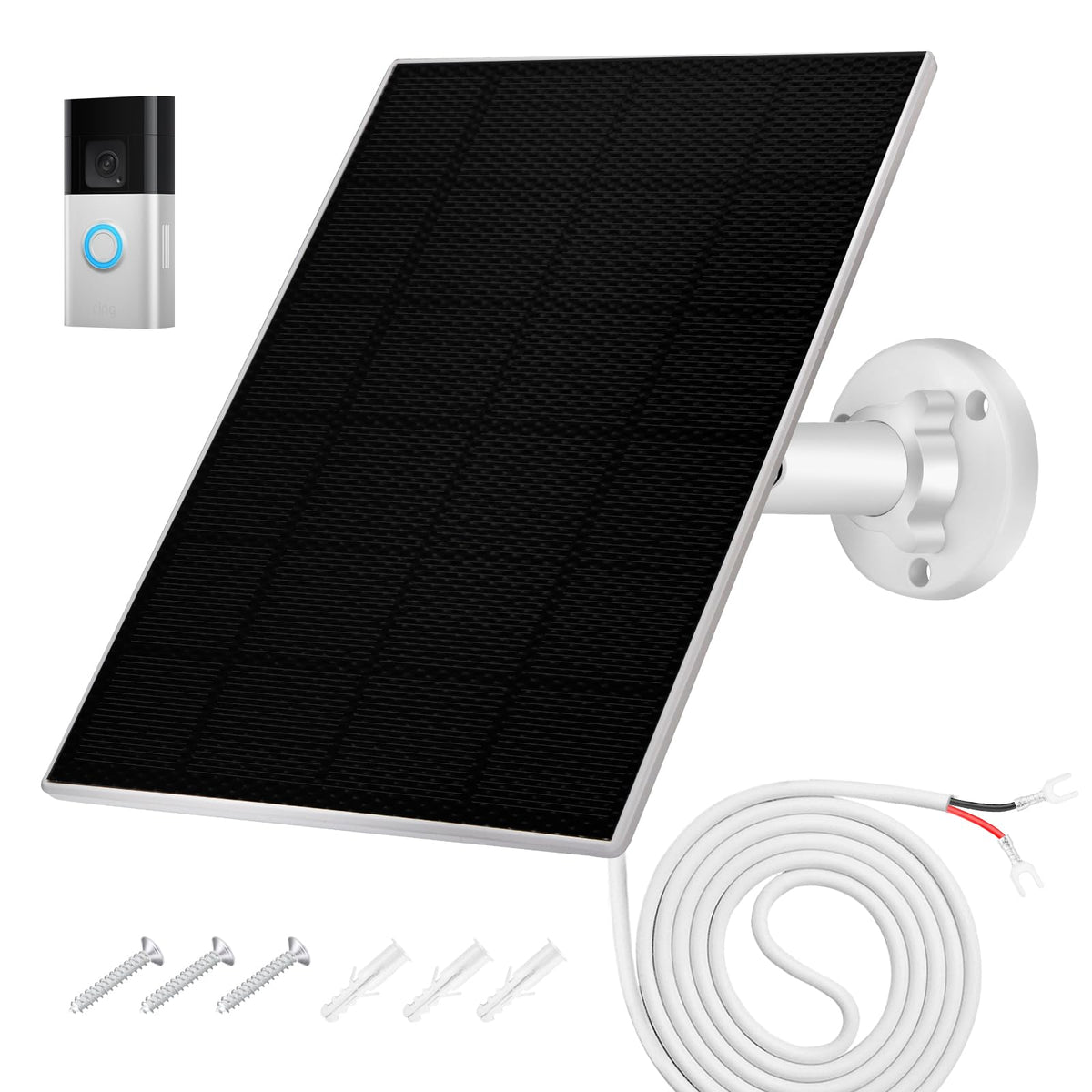 HNncheny doorbell solar panel in use delivers daylight power.