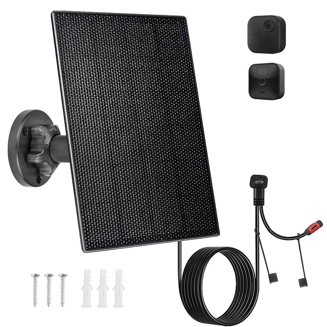 HNncheny solar panel for Blink Camera delivers steady 3W charging outdoors