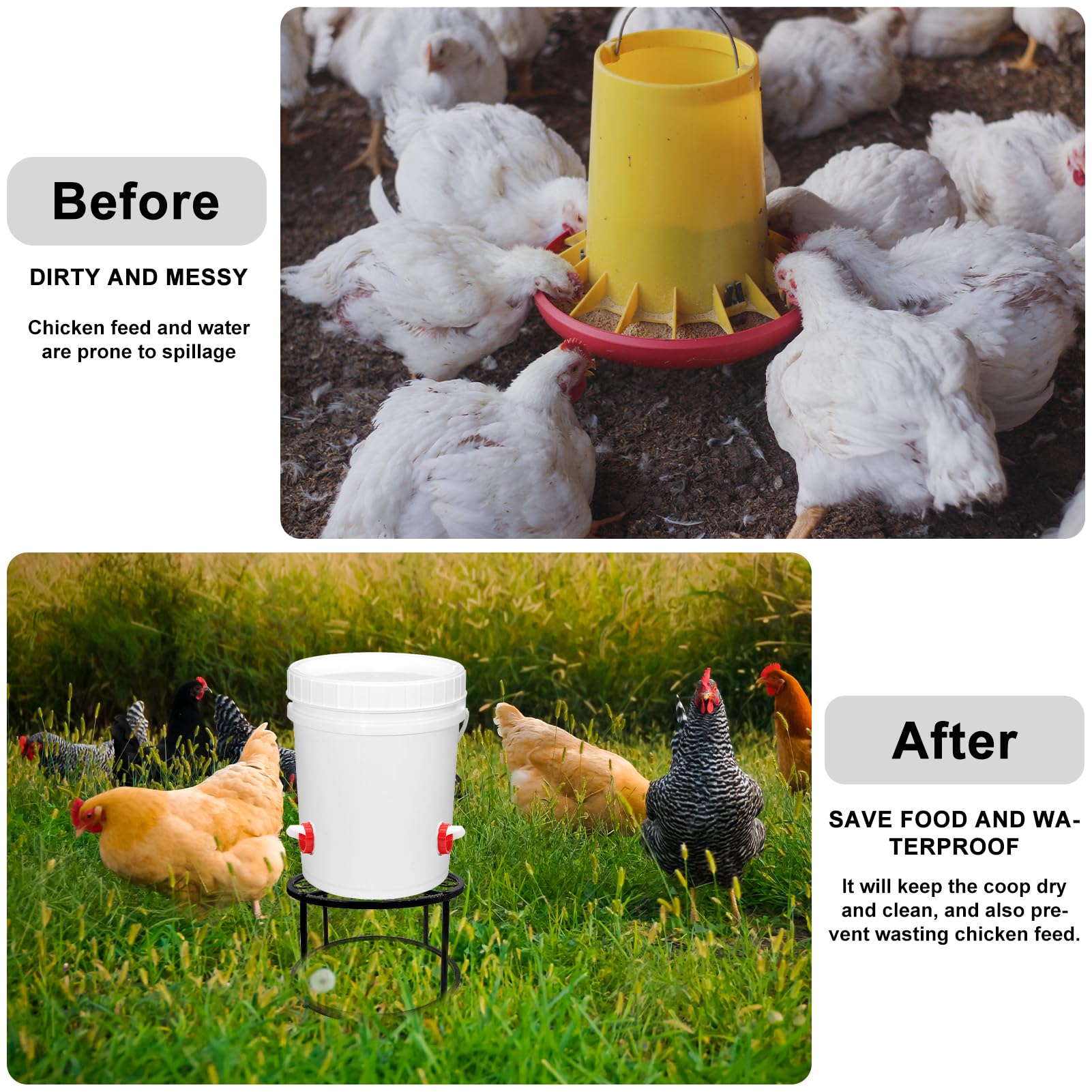 Easy, tool-free installation with included hardware.