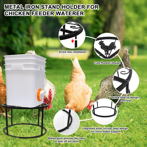 Decorative rooster design adds charm while maintaining practical function.