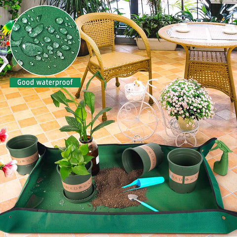 HNXTYAOB 43x29 inch mat provides ample space for seven to eight pots and tools.