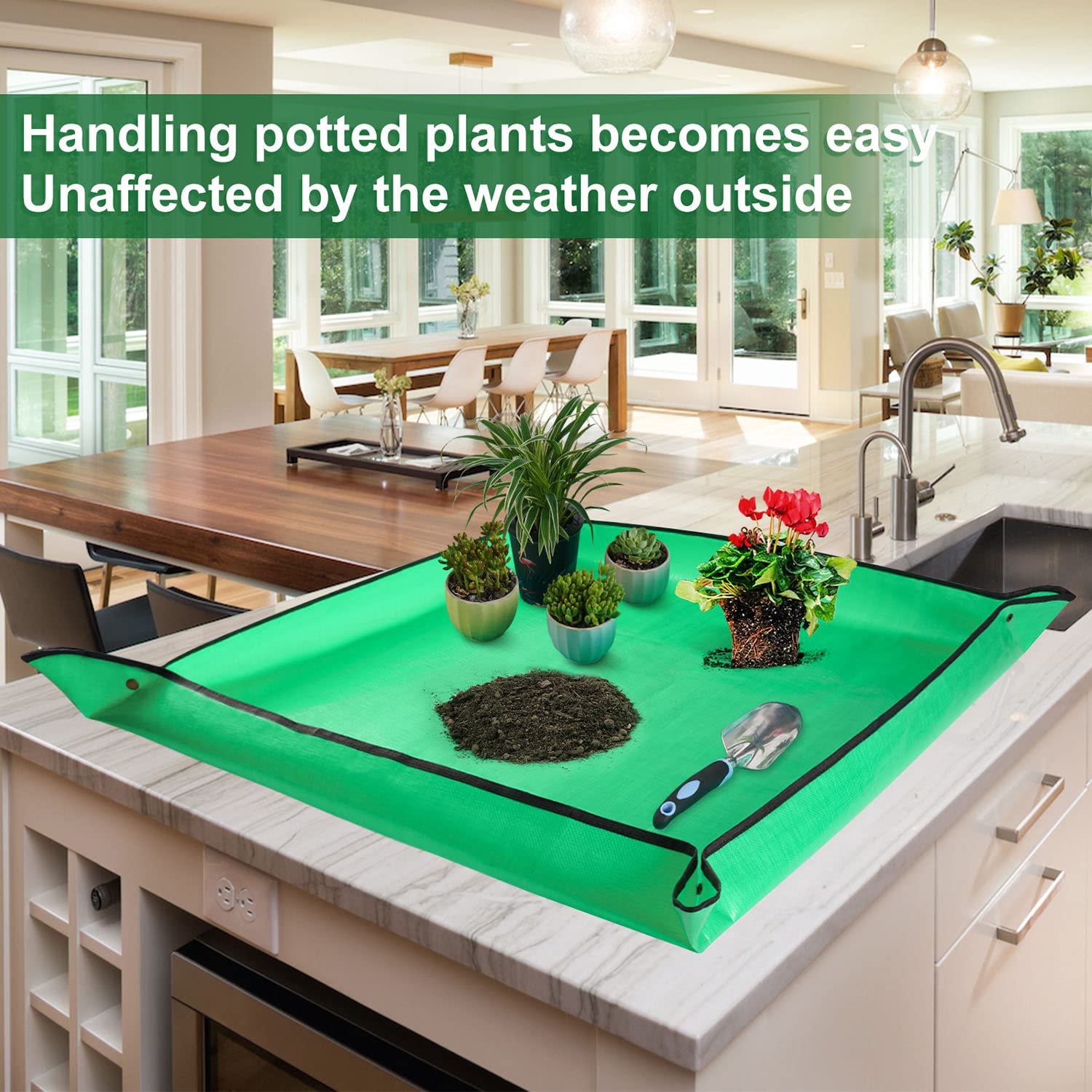HNXTYAOB potting mat corner buckles reinforce stability during use.