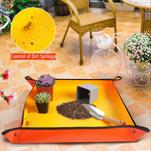 HNXTYAOB soil mess containment mat keeps workspace tidy during tasks