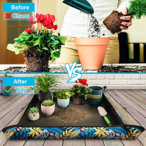 HNXTYAOB waterproof Oxford fabric mat protects surfaces during potting