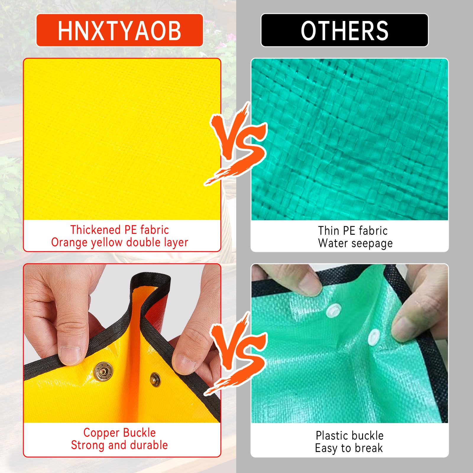HNXTYAOB waterproof plant tray protects surfaces while repotting