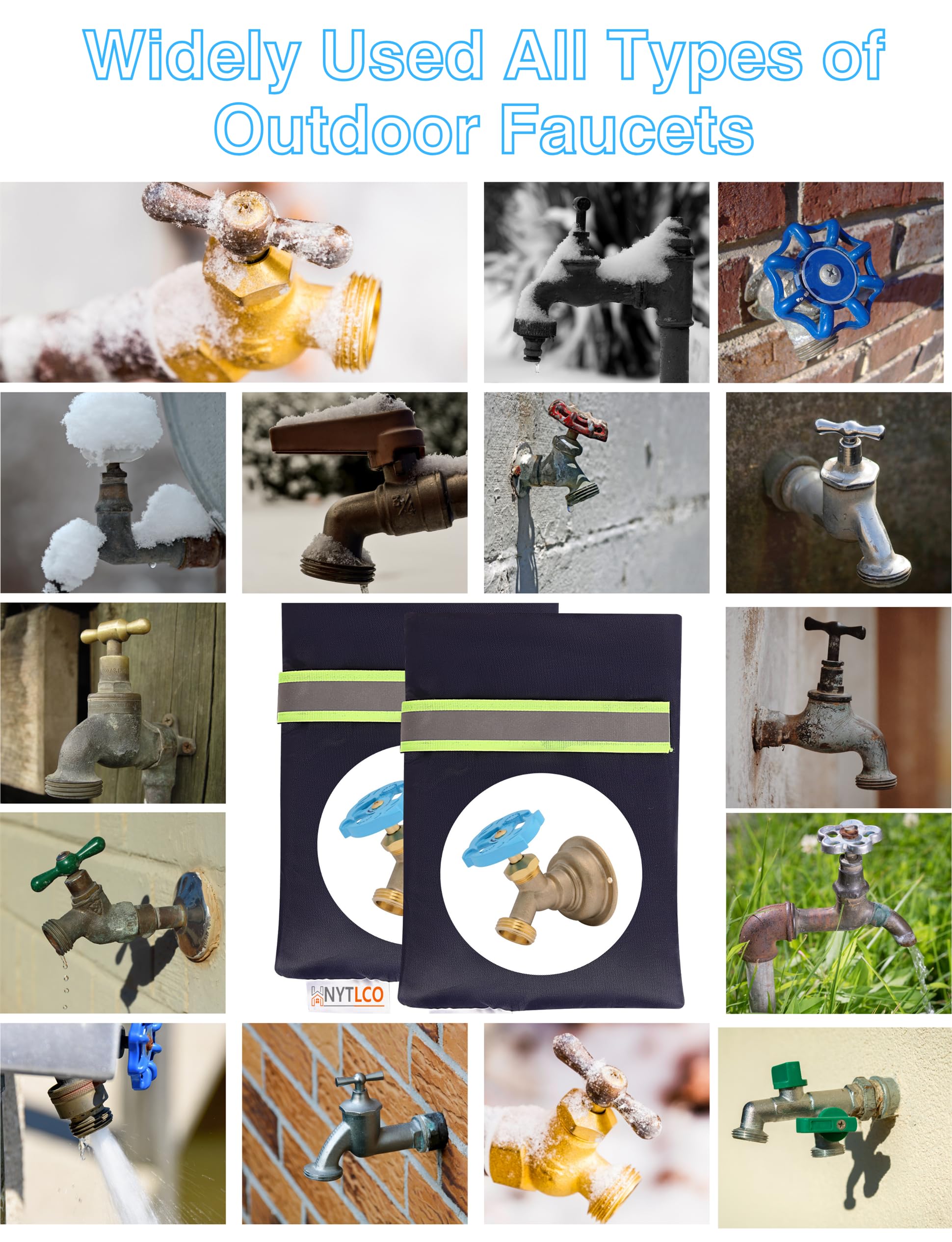 HNYTLCO outdoor faucet cover protects a dry environment around the fixture.