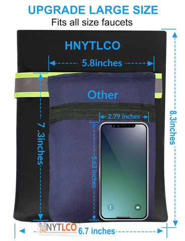 HNYTLCO 420D Oxford fabric with insulation keeps faucets dry during winter.