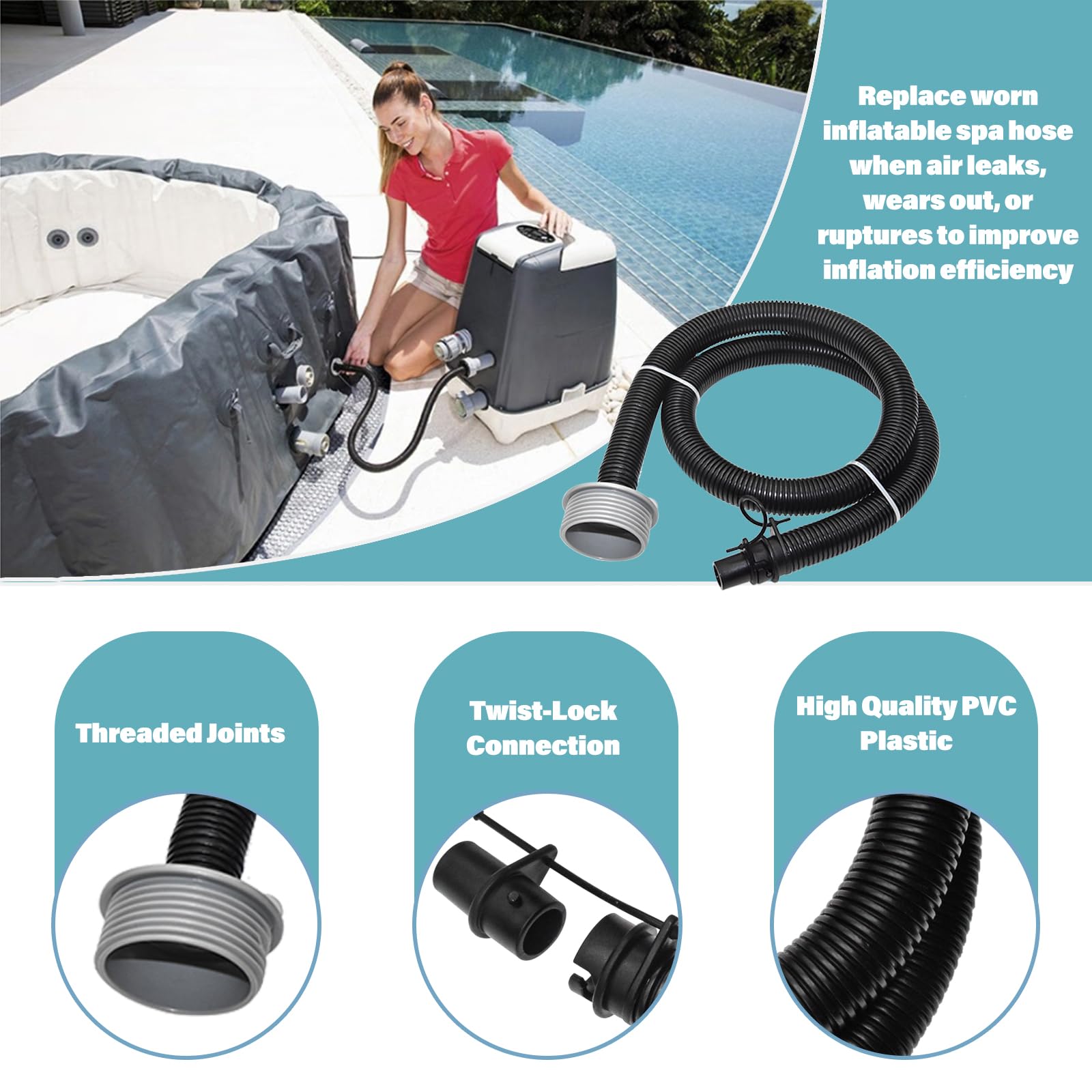 SaluSpa filter cartridge included with HOAIXUN kit for quick maintenance