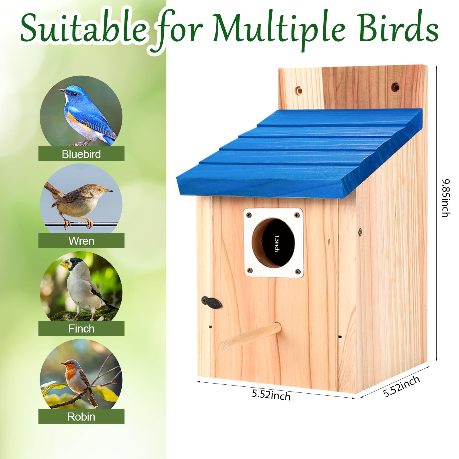 Hoamayya predator guard birdhouses protect nesting birds from predators outdoors.