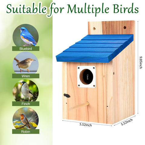 Hoamayya predator guard birdhouses protect nesting birds from predators outdoors.