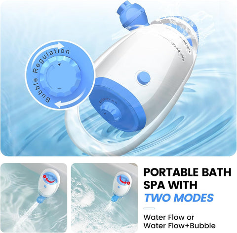 HOAWYEAH Bath Jet Spa six to eight inches water level supports steady bubble flow.