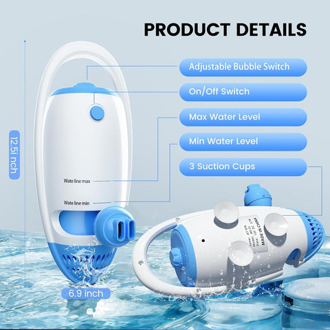 HOAWYEAH Bath Jet Spa vigorous mode demonstrates powerful jets for targeted muscle relief.