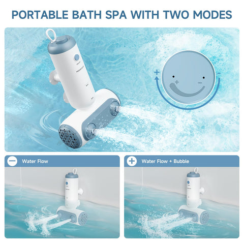 HOAWYEAH bath jets generate bubbles for a spa-like bathing experience