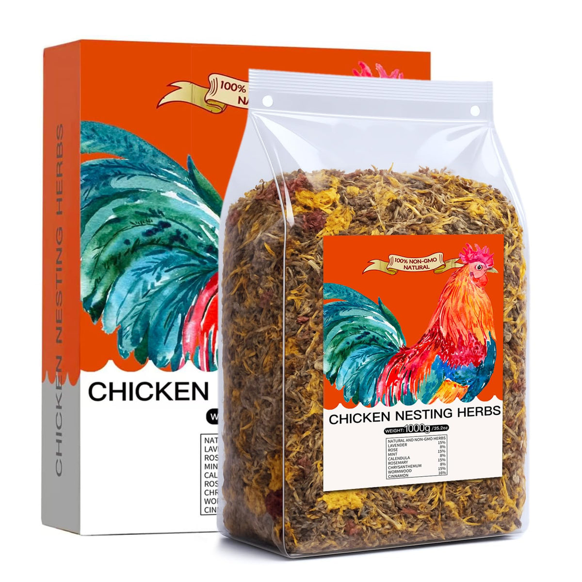 HoazHoald nesting herbs blend in coop for natural bedding ambiance and fragrance