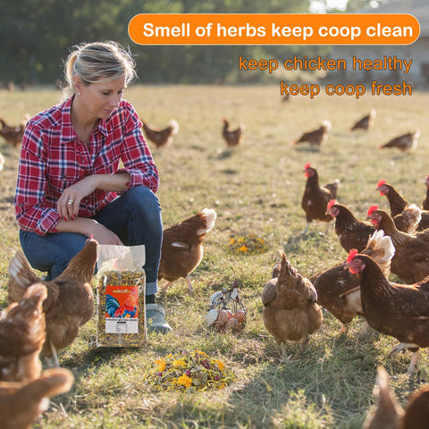 HoazHoald premixed herbs easy use—scatter for quick coop care.