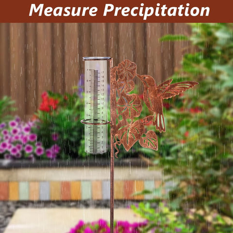 HOBYLUBY rain gauge stakes kit for easy yard placement.