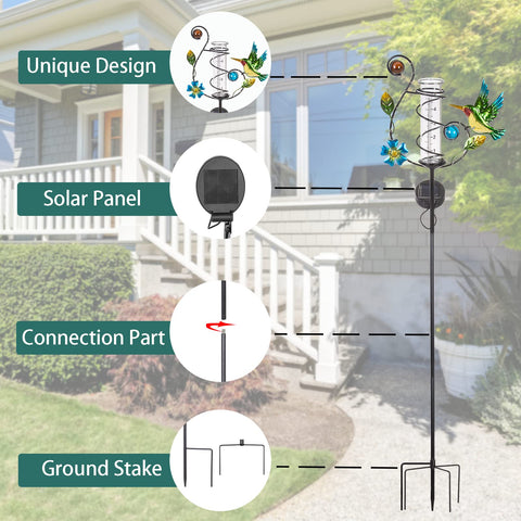 HOBYLUBY colorful LED glow enhances nighttime yard ambience.