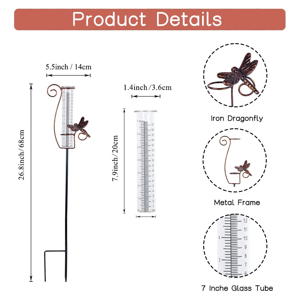 HOBYLUBY dragonfly stand mounted on a durable metal frame for outdoor use