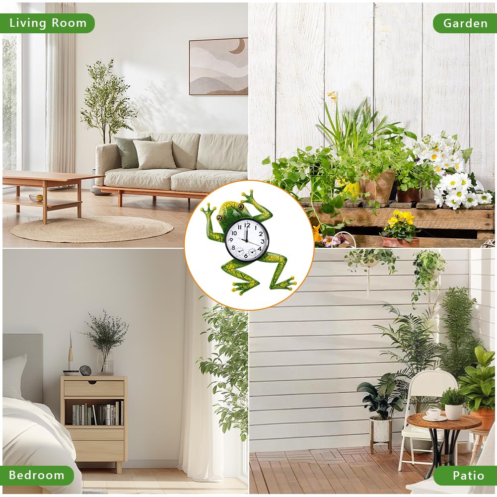 HOBYLUBY clock with AA battery is easy to place indoors or sheltered porches.