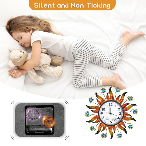 HOBYLUBY garden wall clock mounted outdoors blends decor with practical readings.