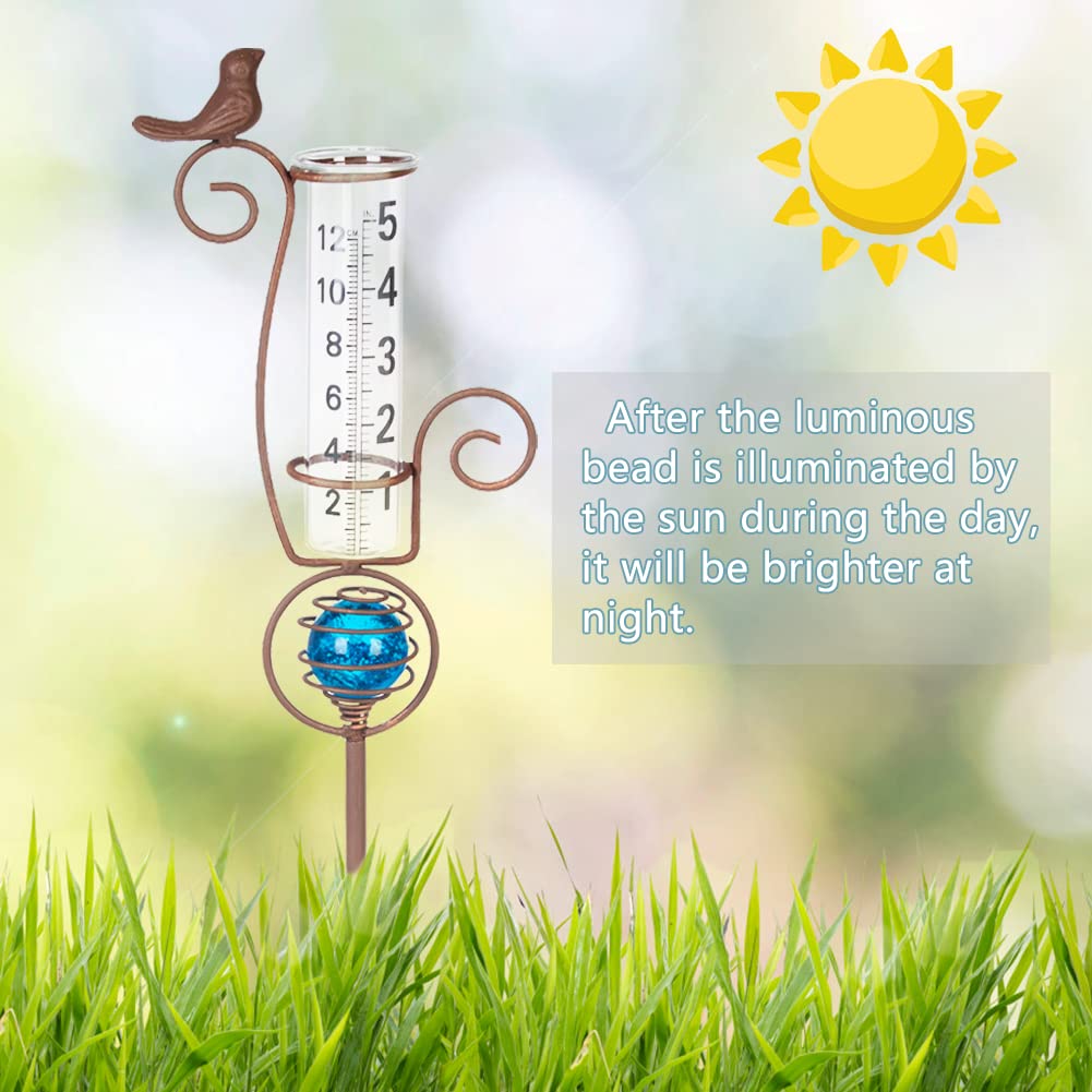 HOBYLUBY glass 5-inch tube provides clear measurement of rainfall