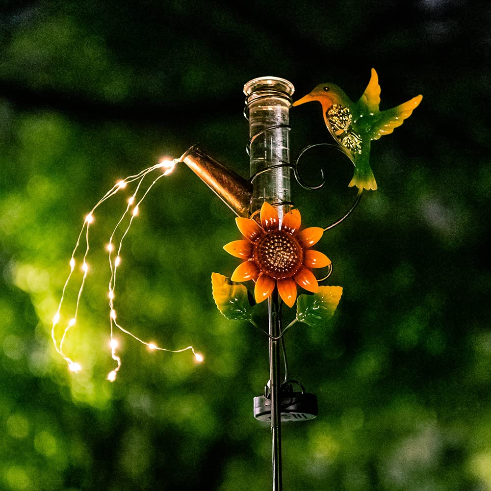 HOBYLUBY outdoor rain gauge doubles as a stylish garden ornament.