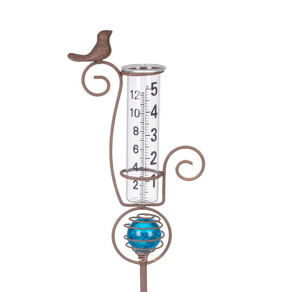 HOBYLUBY rain gauge 27inch outdoor displays precise rainfall levels at a glance
