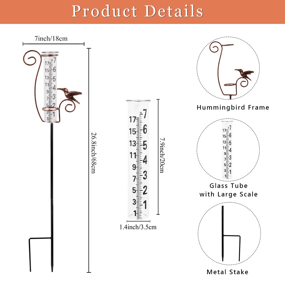 HOBYLUBY gauge with adjustable metal stake for easy placement