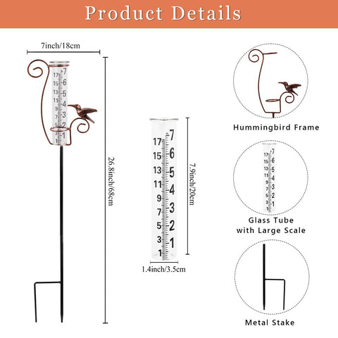 HOBYLUBY gauge with adjustable metal stake for easy placement