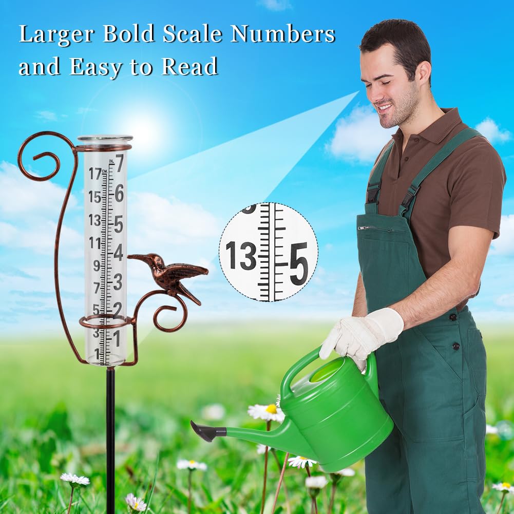 HOBYLUBY rain gauge metal bracket offers stable wind resistance